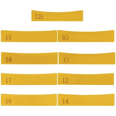 9Pcs Brass Radian Fret Inserts Guitar Fretboard Press Caul Inserts Luthier Tool