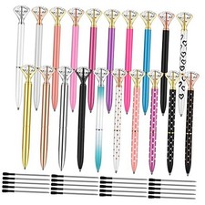 20 Pieces Diamond Pens of Cute 20 Colors Diamond Pens with Extra 20 Refills