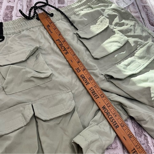 PacSun Shorts Cargo Nylon Men's L Sage Green Lightweight Beach Hiking flaw* NWT - Picture 4 of 9