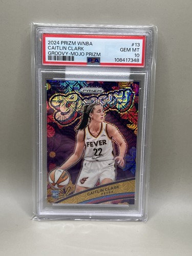 Caitlin Clark [Mojo] #13 2024 Panini Prizm WNBA Groovy card