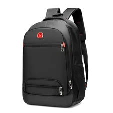 Black School Bag Business Waterproof Backpack Travel College Black