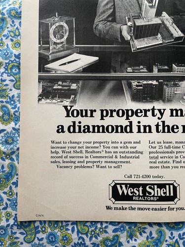 Anuncio impreso vintage 1979 West Shell Realtors Cincinnati Ohio - Imagen 5 de 7