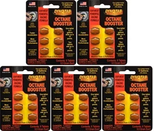 Dyno-tab Octane Booster 6-tab card. Pack of 5 cards.