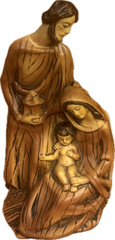 Vintage Nativity Crèche Mary Joseph Jesus Christmas 7.5" Hand Painted Japan