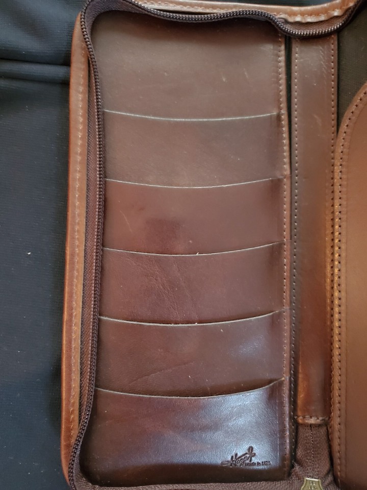 Vintage Designer HAZEL Leather Wallet Credit Card Billfold Airport