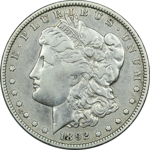 1892-O Morgan Silver Dollar $1, Extremely Fine XF, Cleaned
