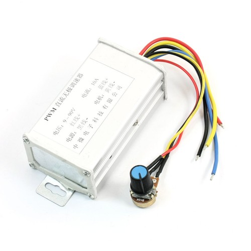 DC 9-90V 10A 800W Rectangle PWM Motor Speed Controller w B10K Potentiometer - Picture 1 of 2