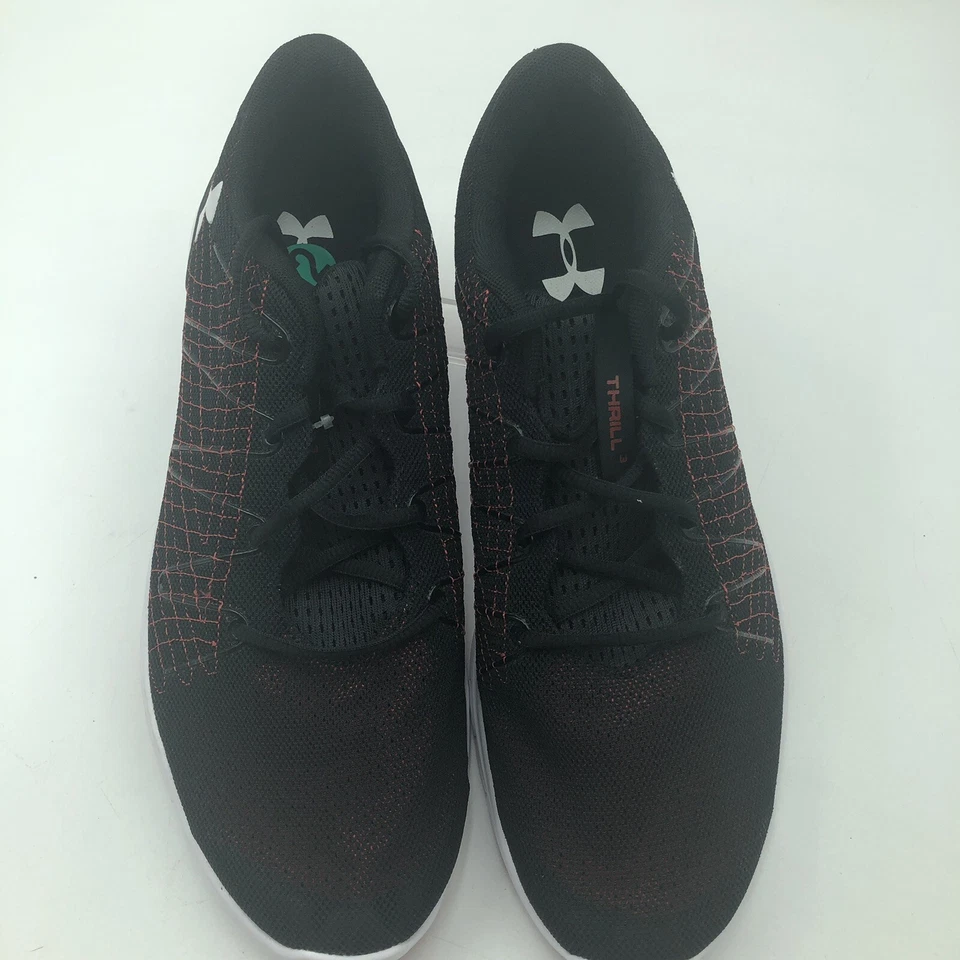 Zapatos para correr y correr Under Armour para hombre negros/rojos talla 12 Foto 3 de 4