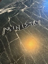 Ministry Vtg Sticker Decal 90s Concert Promo Rare Vinyl 10 Heavy Metal Bumper