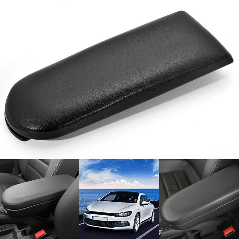 For VW Beetle Center Console Armrest Cover Lid Jetta Golf Passat Black