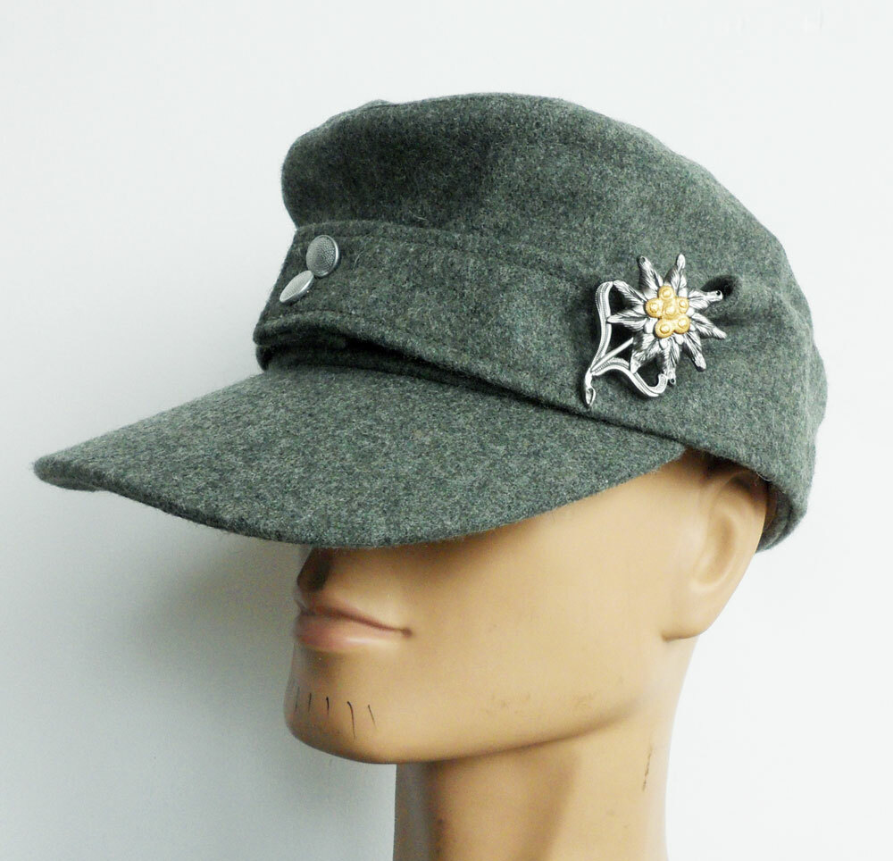 WW2 German Army M43 Field Wool Cap Hat German Mountain Edelweiss