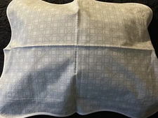 D. Porthault France Boudoir Pillow Cannage cotton Percale White Green NWT NEW