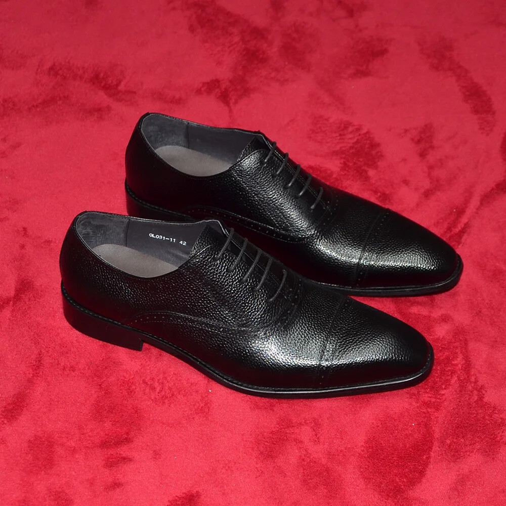 SAOLA Scarpe eleganti uomo vera pelle punta Oxford business ufficio matrimonio scarpa uomo