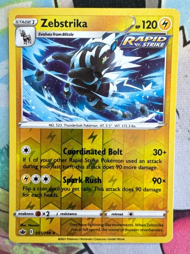 Zebstrika Reverse Holo English Pokemon TCG BKK979