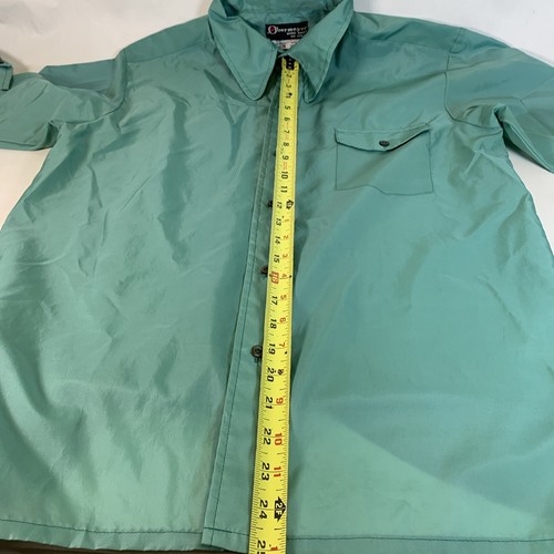 Vintage Obermeyer 70s Mens Med M Wind Shirt Nylon Pullover Green Lightweight - Picture 10 of 10