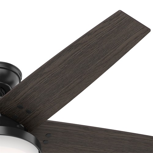 Hunter Fan 52 in Indoor Contemporary Matte Black Ceiling Fan w Light and Remote - Picture 9 of 9