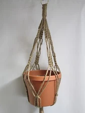 Macrame Plant Hanger 28 inch 6 PLY All Natural JUTE-  heavy Duty