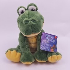 Russ Shining Star Alligator Plush Stuffed Animal Green Yellow 8" Sitting No Code