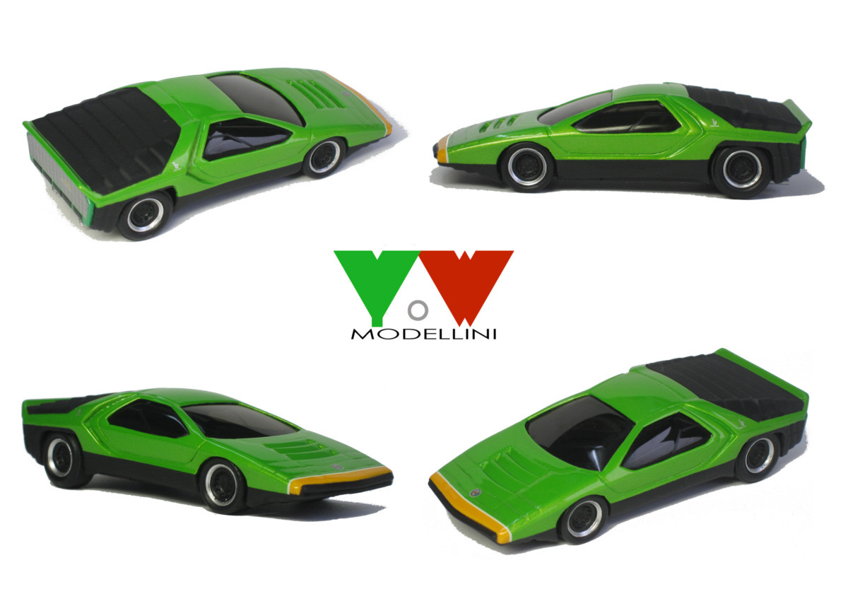 Alfa Romeo Carabo 1970 グリーン 1/43 219 Alfa Romeo CARABO Bertone 1:43 YOW MODELLINI scale model kit