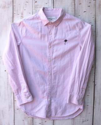 Modern Amusement Mens Long Sleeve Casual Button-Down Size Small Pink Shirt DJF