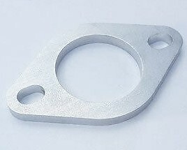 Mild Steel Universal 63mm 2.4" Exhaust Flange Set 2 Bolt WITH gasket, bolts - Afbeelding 2 van 2