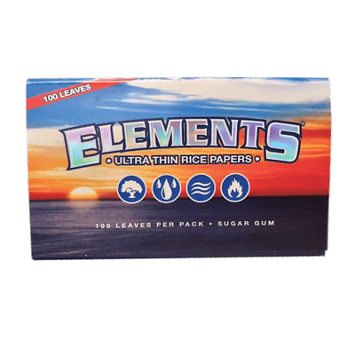Full Box 25x Packs Elements Single Wide 1.0 | 100 Papers Each | 2 Rolling  Tubes