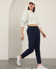 Athleta Brooklyn Ankle Pants Ribbed Knit Sides Stretch Work Travel Sustainable 4