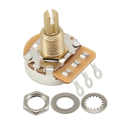 2 x Potenciómetros de Guitarra FLEOR Ollas Latón Eje Largo Tamaño Completo A/B 250/500K - Imagen 22 de 23