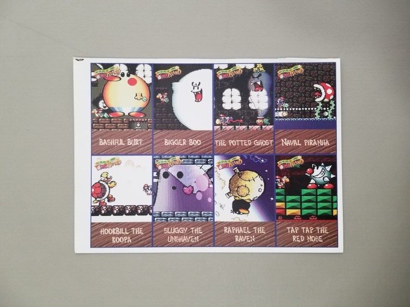 1995 SUPER MARIO WORLD 2 YOSHI'S ISLAND TRADING CARD SET OF 8