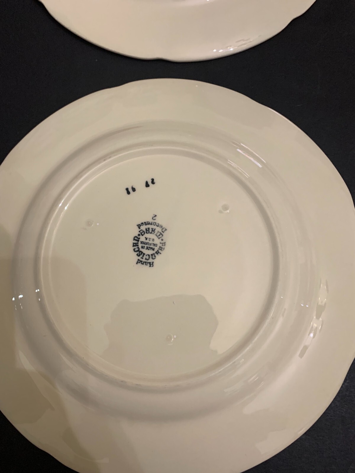 Vintage Franciscan Apple Pattern 10.5 inch Dinner Plate Set of Four California