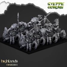 5 Mounted Coast Goblins - Highlands Miniatures 28mm