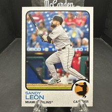 2022 Topps Heritage High Number Sandy Leon #654 Miami Marlins