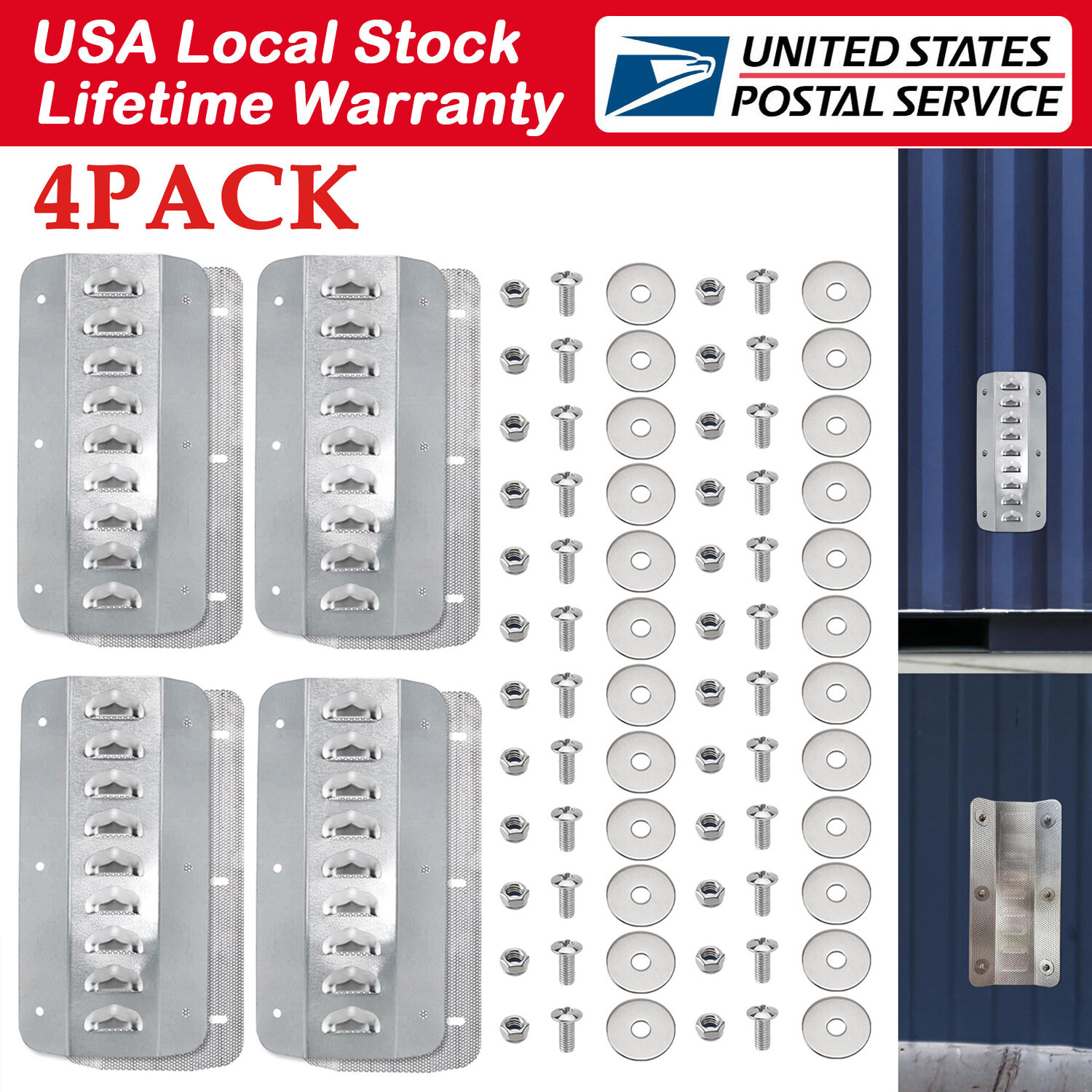 4* Shipping Container Vent Set for Preventing Condensation and Excessive Heat US