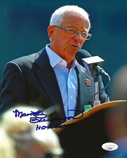 Marty Brennaman signed Cincinnati Reds 8x10 photo autographed HOF Inscrip. 3 JSA