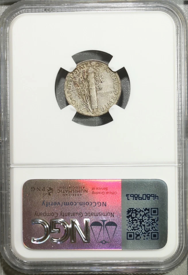 1926 D Mercury Dime 10c NGC VF 30 Very Fine #5-050 - Image 2 of 2