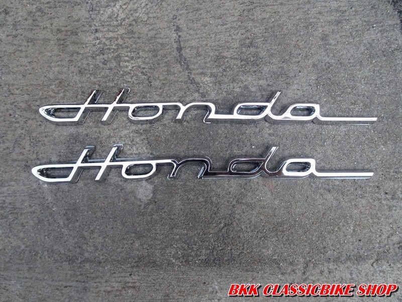 AM Supercub Chrome Frame Emblems – Pair For Honda CF50 CF70 ST50 ST70 CT70 DAX Chaly