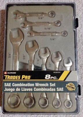 #ad New Alltrade Trades Pro 8 Piece SAE Combination Wrench Set 23 $24.99