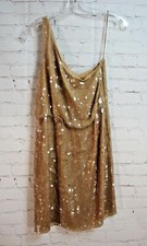 Alice + Olivia One Shoulder Sequin Cocktail Mini Dress Size 8