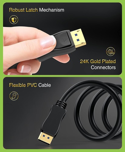 TECHLY 368147 Audio/Video Cable DisplayPort 2.1 M/M 4K 5 m Black - 第 8/9 張圖片