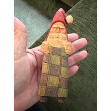 Hand carved vintage Christmas Santa Clause figurine