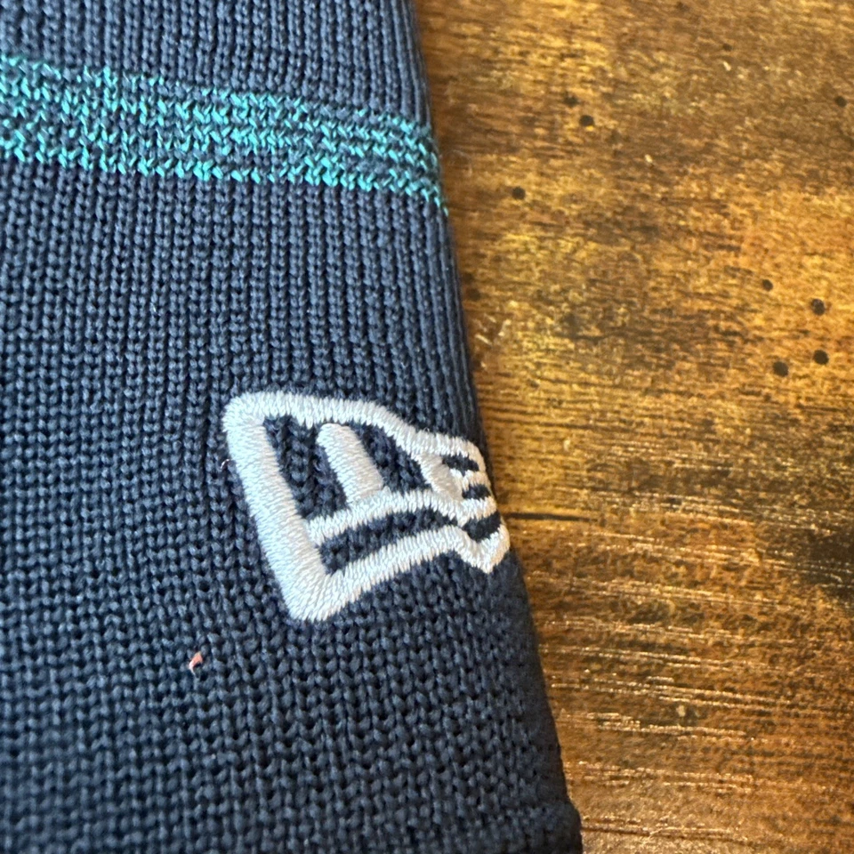 Seattle Mariners Beanie - New Era  Lined Stripe Knit Hat - Winter Baseball - Image 3 of 4