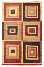 Vintage Hand Woven Traditional Kilim Rug 6'4" x 9'6" Oriental Wool Carpet