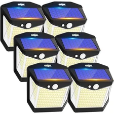 238 LED Solar Power Outdoor Wall Lights PIR Motion Sensor  Garden Security Lamp