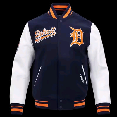 Detroit Tigers Custom Varsity Jacket Size Large