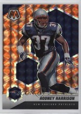 2021 Panini Mosaic Reactive Orange Mosaic Prizm Rodney Harrison #136 11nu