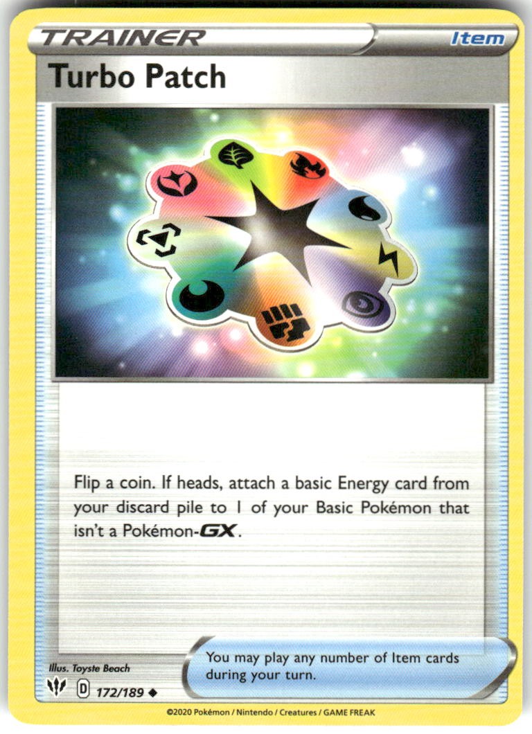 TURBO PATCH 172/189 UNCOMMON DARKNESS ABLAZE POKEMON NM/M