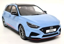 MCG 1/18 Hyundai i30 N 2021 Light Blue Diecast Scale Model Car