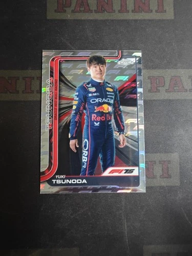 2025 Topps Chrome F1 Yuki Tsunoda #2 Logofractor Oracle Red Bull Racing Card