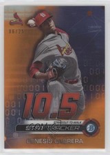 2019 Bowman Chrome Stat Tracker Orange Refractor 6/25 Genesis Cabrera #ST-GC 2r8