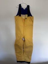Patagonia Pantalone Uomo XL Giallo Impermeabile Pesca Bavaglino Salopette Trampolieri Outdoor